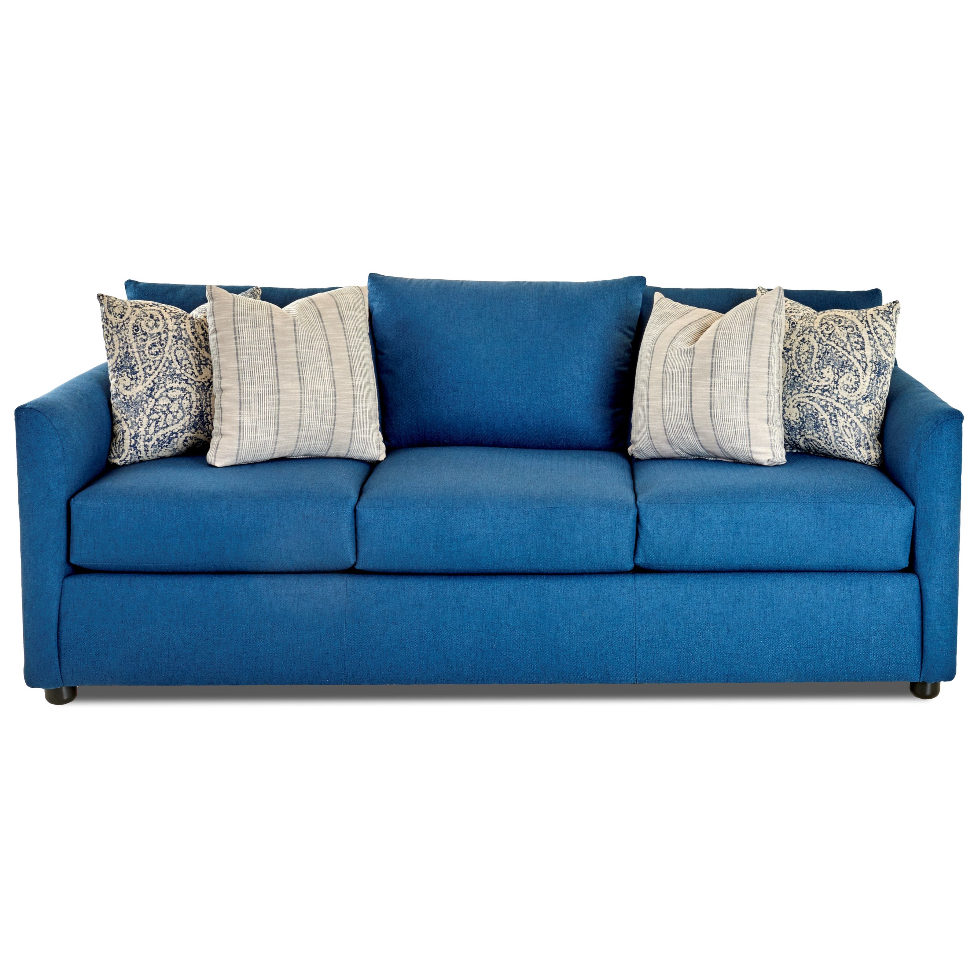 Klaussner Atlanta Transitional Sofa with Tuxedo Arms Wayside
